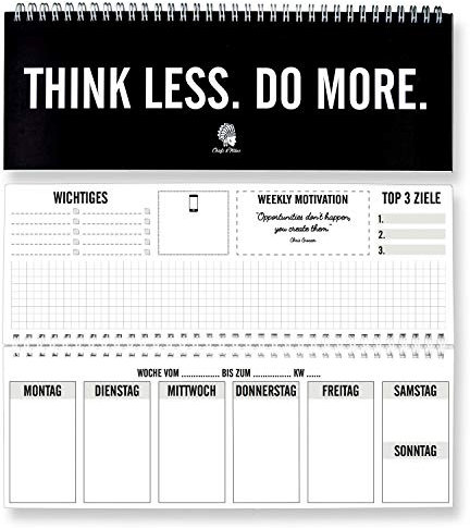 CHIEFS & TRIBES® Tischkalender I Wochenkalender im Quer-Format I 52 Wochen, 1 Woche 2 Seiten I Ohne festes Datum für 365 Tage I Terminplaner 2024