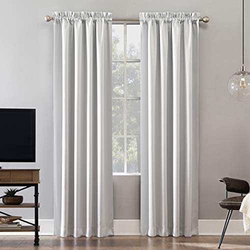 Sun Zero Oslo Theater Grade Extreme Total Blackout Rod Pocket Curtain Panel, 52 x 95, Pearl