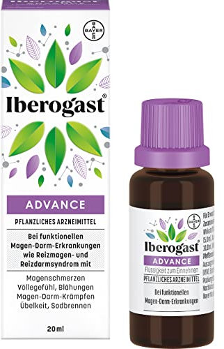 Iberogast ADVANCE | Nr. 1 bei verschiedenen Magen-Darm-Beschwerden: Blähungen, Sodbrennen, Übelkeit, Völlegefühl | regelmäßige Beschwerden | 20ml