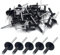Large Flange Rivets,BESTYCHAO 50pcs Aluminum Blind Rivets with Large Flange 4.8mm x 20mm, Black Pop Rivets for DIY, Metal Tube, Sheet Mounting