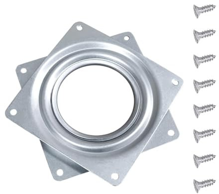 YOYEAH 1 plaque tournante de 10,16 cm - Couronne rotative avec roulement à billes de pression - Plateforme rotative stable pour table tournante, TV, table à manger et plus encore