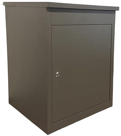 Cassetta Postale Relaxdays, 4 Chiavi, HxLxP: 56 x 45,5 x 44 cm, Ferro, per Montaggio a Pavimento e Muro, per pacchi.