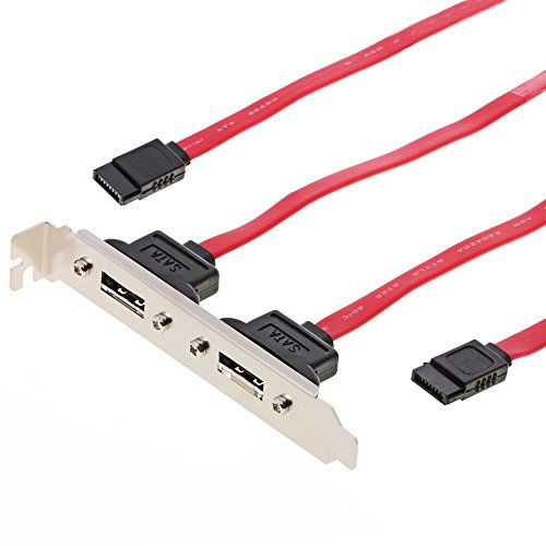 Delock Slotblech intern 2X SATA zu 2X eSATA extern