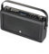 VQ Hepburn MK II Radio DAB Plus/DAB con Cassa Bluetooth, FM e Radio Sveglia Funzione - Alimentata da Rete e Batteria Radio Portatile Vintage con Antenna, Presa Cuffie e Porta USB - Nero