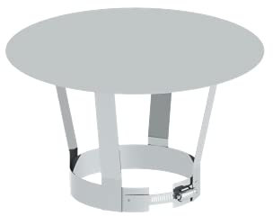 Tecnovis Kaminhaube, Edelstahl, Wandmontage, Regenhaube, 250 mm Innendurchmesser