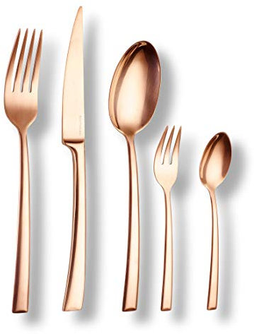 Echtwerk EW-BS-3020B Tafelbesteck Avelino/Shiny-Bronze Edition, 30-teilig, für 6 Personen, Edelstahl 18/10-hochglänzend, Hochwertiges Besteck Set, inkl. Aufbewahrungs-Kassette, 18/10 Stahl