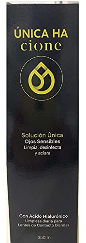 CIONE ÚNICA HA - Solución Única Ojos Sensibles con Ácido Hialurónico - Limpieza diaria para lentes de contacto blandas