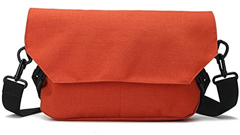 FANDARE Unisex Umhängetasche Schultertaschen Kuriertasche Laptoptasche Umhängetaschen Messenger Crossbody Bag für Herren Damen Reise Business Hochschule Orange A