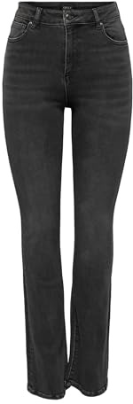 ONLY Jeans para Mujer, Negro Denim, 28 W