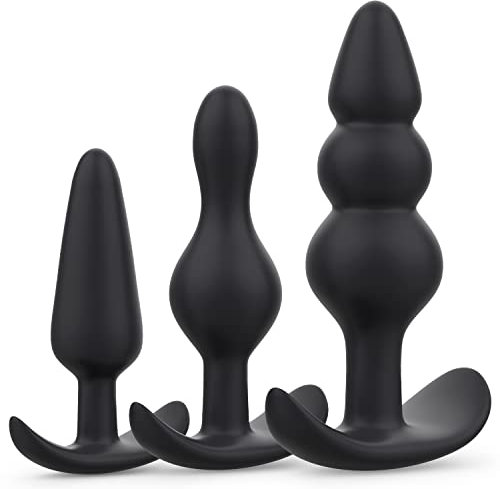 Analplug Set Sexspielzeug für Frauen und Männer,Anal Sex Spielzeug für die Frau Extrem Silikon Buttplug Klein Medium Groß für Anfänger Profi