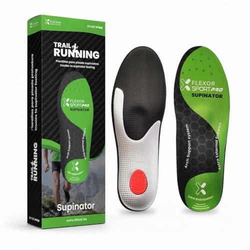 Flexor - Scarpe da Trail Running PRO per Supinatori | Comfort Plantare Avanzato | Stabilità e Supporto | Base in Resina Rinforzata, Taglia 41