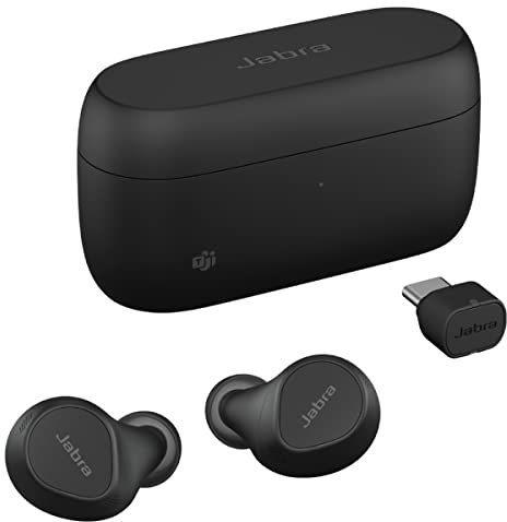 Jabra Evolve2 True Wireless in-Ear Bluetooth Earbuds with Active Noise Cancellation (ANC) and 4-Mic MultiSensor Voice Technology - Microsoft Teams Certified, Works with All Other Meeting apps - Black