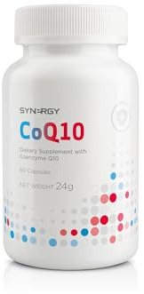 Synergy WorldWide CoQ10 60 kapslar | Energiproduktion och tillskott för cellulär hälsa | 200 mg Ubiquinone CoQ10 | Antioxidant | 24gr