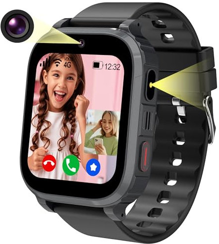 Ruopoem Kinder Smartwatch mit GPS und Telefon Videoanruf