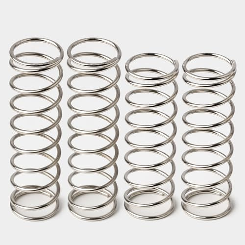 ZRRC Spring/Bearing Steel +32% Stiffen RC Shock Springs for 6S Arrma 1/8 Kraton Notorious 1/7 Fireteam Big Rock Shock Absorber Absorption Damp ARA330780 ARA330782, F 80mm /R 90mm, Nickel-Plated