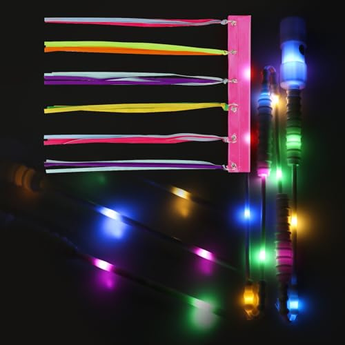 LED Bike Safety Flag Reflective 5.5 ft Lighted Bicycle Safety Flag with Heavy Duty LED Fiberglass Pole Tear-Resistant Waterproof Orange Pennant for Kart Trike Dirt Bike Mobility Scooter Kayak (Pink 6 Holes)
