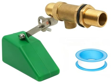 Fegtrtyoa Válvula de Flotador de 1/2 Pulgada, Válvula de Flotador de Latón para Tanque de Agua, Válvula de Bola de Flotador con Brazo Ajustable, Control Automático del de Agua.