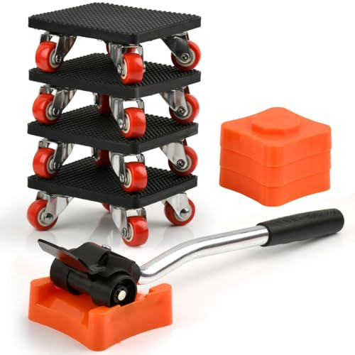 OctBird 4 * Furniture Moving Wheels,Wheels to Move Heavy Objects,Accompanied by Mover Lifter,360° Move Roller,Furniture Moving Transport Roller Set For Household Appliances,Sofas, Bedding and Cabinets