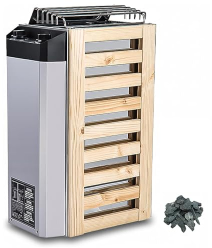 Poêle De Sauna Électrique De 3,6 KW avec Contrôle Interne, Minuterie De 0 À 180 Minutes Et Température Maximale Réglable À 80 °C, pour Saunas D'hôtel De 106 À 141,3 Pieds Cubes.