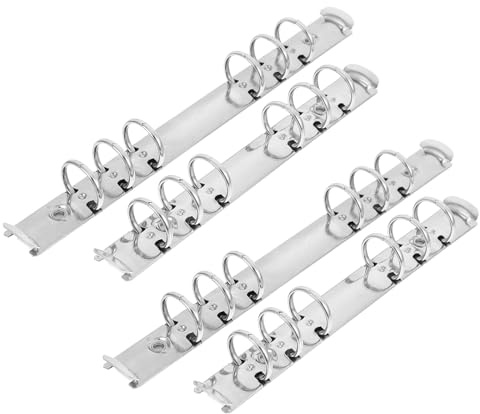 WRITWAA Classeur à Dossiers à 6 Trous, Lot de 4 Pinces Métalliques, Formats A5 et A6, Conçu pour Papeterie Créative et Usage Éducatif