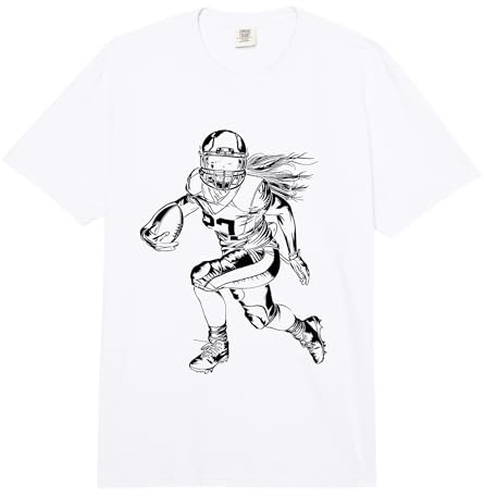 Giocatrice di Football Americano per Ragazze Comfort Colors Adult Heavyweight T-Shirt