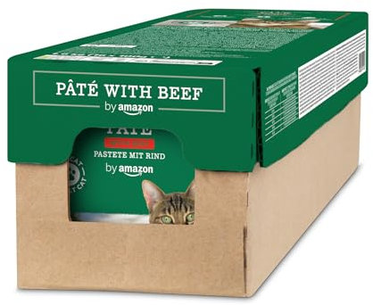 by Amazon Katzenfutter, nass, Pastete mit Rind, 100 g, 16 Stück