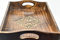Ajuny Bandeja de madera para servir con asas de 38 cm, rectangular, diseño celta, plato de mesa de madera natural para desayuno, aperitivos, café y té, decoración del hogar, bar o cocina, idea de