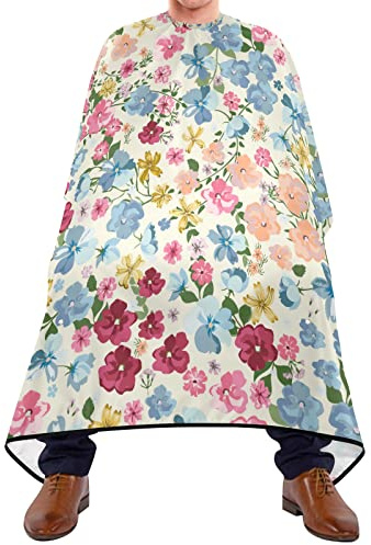 Mantella Parrucchiere Margherita Fiori Crisantemo Mantella Protettiva Traspirante Mantello Da Barbiere Con Chiusura Elastica Taglio Di Capelli Mantello Per Taglio Di Capelli Donne Bambino 140X170Cm