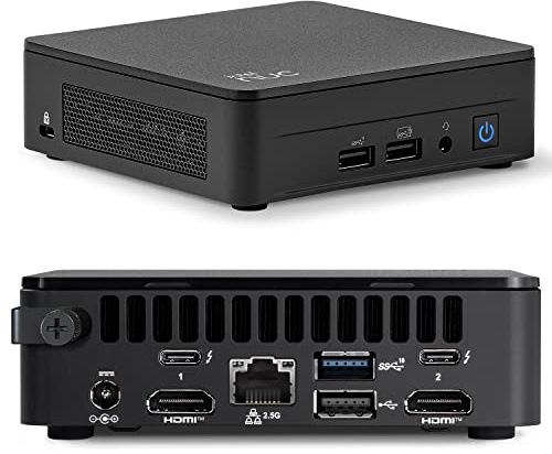Intel NUC 13 Pro Arena Canyon Mini PC NUC13ANKi5 Mini Ordinateur de Bureau/HTPC 13e gén. Intel Core i5-1340P, 12 cœurs de processeur (4P+8E), WiFi 6, Bluetooth 5.3, Windows 11 Pro (Barebone)