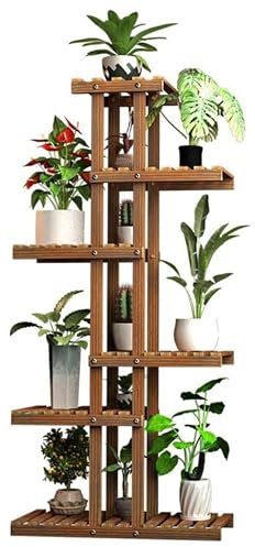 OXOAMP Jardinières Présentoir de Plantes et de Fleurs, 12 Pots, étagère à bonsaï au Sol (6 Niveaux) Bureau