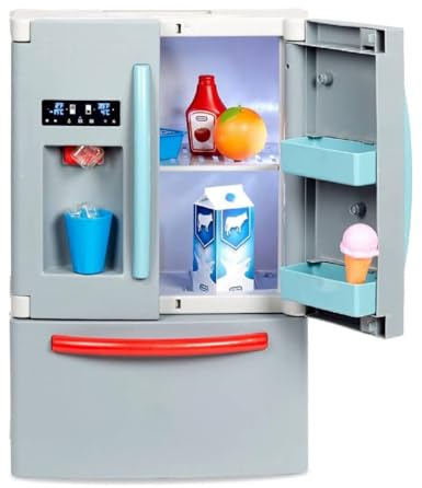 little tikes First Fridge - Interactive and Realistic Refrigerator - With Light and Sounds - Pretend Play Appliance for Kids