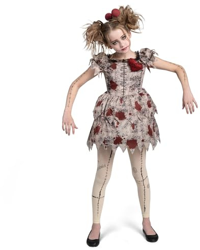 Spooktacular Creations Voodoo-dräkt för barn, Voodoo docka-dräkt för tjejer som klär ut sig till Halloween, rollspel och kostymfester