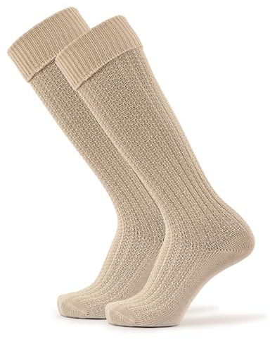 Stockerpoint Chaussettes Longues Traditionnelles Bavaroise Homme lot de 1 (modèle: OC-Markus) Nature 39-42