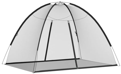 vidaXL Mosquitera con Puertas Mongolia 220 Malla Negra 200x150x140 cm, Red de Mosquitos, Malla para Mosquitos, mosquitera portátil