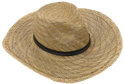 Holibanna Chapeau De Soleil Multi Anti-UV À Large Bord pour Activités De Plein Air - Style Western avec Braid Ajustable Idéal pour Plage Et Journées