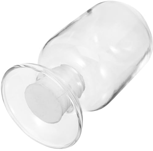 MUCKLILY Cloche de Vidrio para Almacenar Cerillas Frasco Redondo Tapa Soporte Transparente para Fósforos para Decoración y Regalo el Hogar