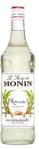Monin Sirup Weißer Rohrzucker (1 x 1,0l) - zum Mixen von Cocktails und Limonaden - natürlicher Zuckersirup - Vegan - glutenfrei