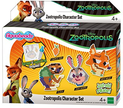 Aquabeads - Zootopia Character Set - 18 paquets de perles - Plastique - Rond - Kit de bricolage - Colorées