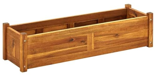vidaXL Akazienholz Hochbeet 100x30x25 cm Pflanzkasten Blumenkasten Gemüsebeet