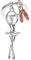 METALMORPHOSE - Porte-clés Métal 3D Danseuse étoile et ses chaussons - Cadeau Femme Danse Classique - Passion Sport - MTM220-02