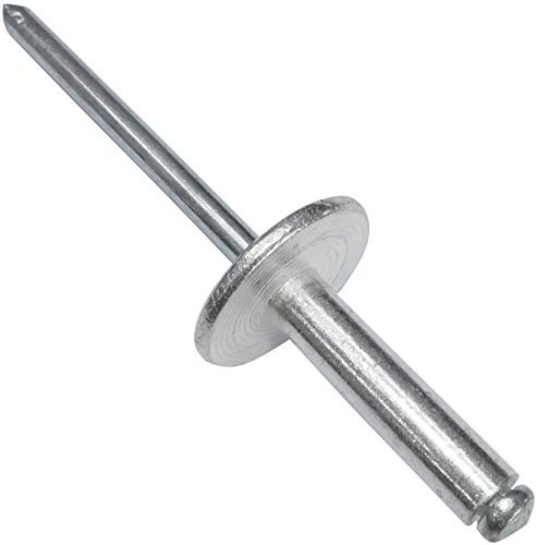 AERZETIX - 100 st blindnitar Ø4,8 x 20 mm med 16 mm brett huvud - DIN 7337 C - stambrytande popnit - tillverkad av aluminium/stål - C48269