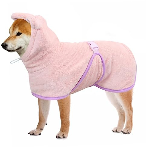 Mosucoirl Accappatoio per Cani in Microfibra - Asciugamano Morbido e Assorbente per Animali - Cappotto da Bagno per Cane