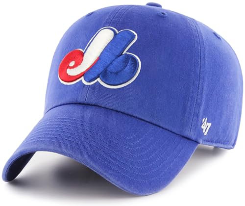 47 MLB Cooperstown Baseballkappe mit Primär-Logo, verstellbar, Einheitsgröße für Erwachsene, Montreal Expos, Einheitsgr��e