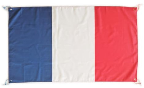 Bandera Francia Grande 150x90cm, Bandera Francia para Balcon con 4 Ojales y 4 Bridas, Banderas de Francia Grandes para Eventos Deportivos