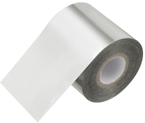 PATIKIL 2x400Ft Rotolo Carta per Stampa Caldo, Rotolo Carta per Stampa Caldo per Trasferimento Calore per Fai da Te Pelle Logo Decor Craft Gift Package Scrapbook Card,Tonalità Argento