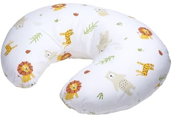 Cuddles Collection Nursing Pillow with 100% Cotton Cover - Removable Cover Breastfeeding Pillows for Comfortable Nursing Support Baby Pillow (Tiger Kingdom)