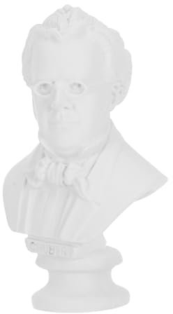 Garneck Kunstharz Büstenstatue Mini-musikerfigur Ornament Für Zuhause Und Büro Dekoration Basteln Für Skizzen Kopfstatue Büstenkopffiguren Skulptur Statue