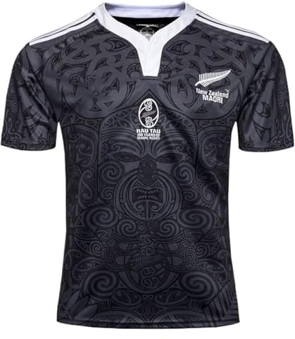 Maglia da rugby, 100° anniversario della Nuova Zelanda Maori, maglietta da rugby (1 pezzo), Colore unico, S