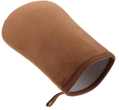 HEALEEP Tanning Mitt Glove Self Tanning Mitt Applicator Soft Flannel Plush Material Brown Black Sleek Stylish Efficient Use Even Application of Body Lotion for Body Care