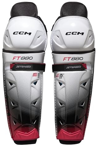 CCM JetSpeed FT880 Junior - Espinilleras para hockey sobre hielo (30 cm)